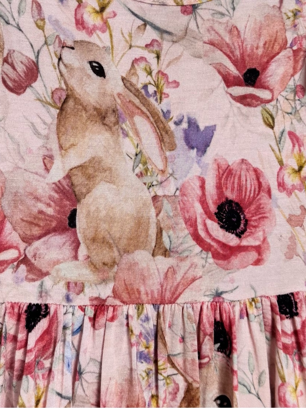 Posh Peanut Rabbit Easter Ruffle Dress - Picture 2 of 4